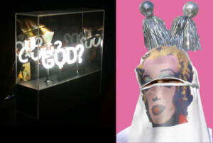 God? in neon 2001-2 and Marilyn Yashmak 2004